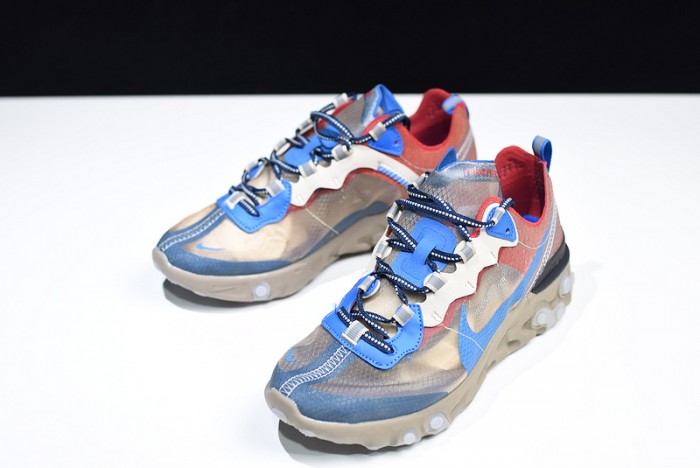 Undercover x Nike React Element 87 Khaki Red  BQ2718-200