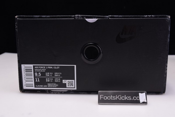 CLOT Nike Air Force 1 Blue Silk CJ5290-400