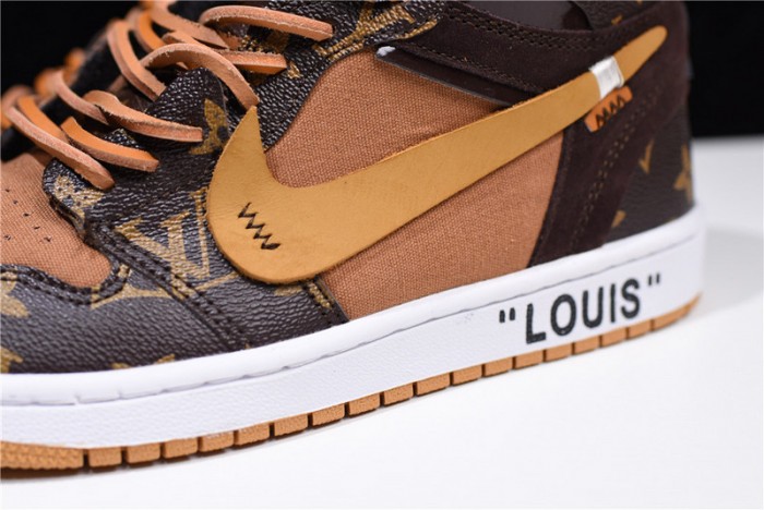 l**is V*t*n x ofw x air jordan 1 customs mens aq0818-202